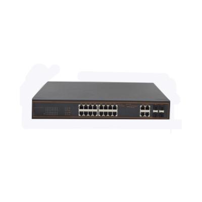 China Industrial VLAN Support Ethernet Switch 10/100base-Tx 16 Port With 4 Gigabit Combo Ports 1000base-X SFP Mini Network Switch for sale