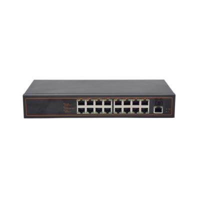 China VLAN Support Factory Wholesale 16-Port 10/100base-Tx Network Switch With 1*1000 1000base-X Optical Ports Industrial Switch for sale