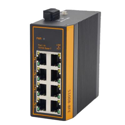 China Unmanaged Industrial Switches 8 Ports Network Switches Ethernet 100mbps Switch Din Rail Wall Mount / Unmanaged for sale