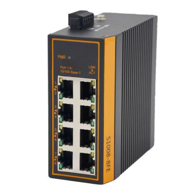 China Factory OEM/ODM Network Switches 8 Port 10/100M Ethernet Fiber Switch for Industrial/ for sale