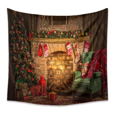 China Christmas Series Tapestry Christmas Tree Bedroom Decoration Background Cloth Traditional Home Wall Hanging for sale