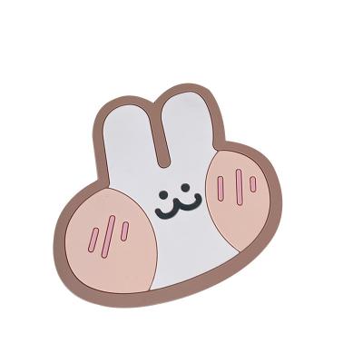 China Mini Rabbit Water Coaster Bear Cute Creative Japanese Viable Cartoon Personality Heat Insulation Heat Insulation Non-slip Table Mat for sale