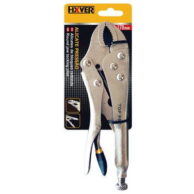 China 7 Inch FIXVER Brand CRV Brand Domestic Curved Super Jaw Crv Vise Grip Flange Crab Pliers High Cut Locking Pliers Vise Handle for sale