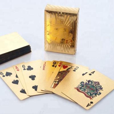 China Best Quality Price Plastic Gold Foil Plated Playing Cards for sale