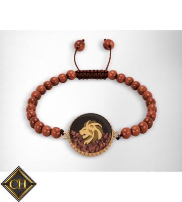 China European Multi Color 24k Gold Girl Leo Zodiac Trendy Bracelet With Stone for sale