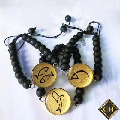 China European Fashion Zodiac Sign Gold Men Bracelet for sale