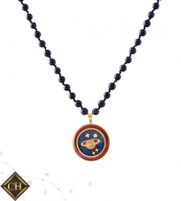 China Fashionable European 24k Gold Saturn Design Necklace for sale