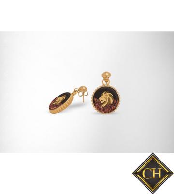 China Beautiful European Zodiac Sign Earring 24kt Gold for sale