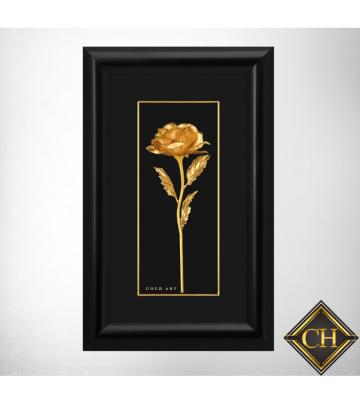 China Real Morden 24k gold foil framed rose flower valentine lover gift for sale