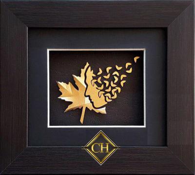 China Europe 3D Gold Leaf Frame Autumn Leaf Hand Made Design for sale