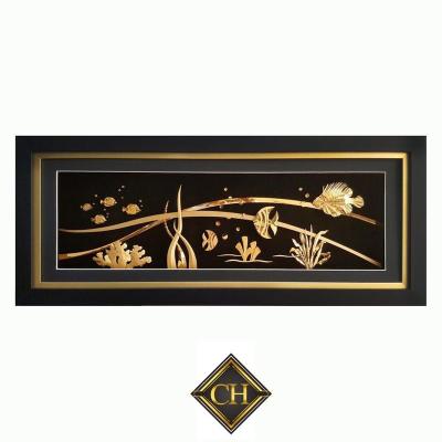 China Beautiful handcrafted aquarium gold leaf art from Europe for sale