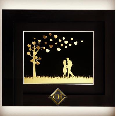 China Beautiful Valentine 24k Gold Europe 3D Craft Art Frame for sale