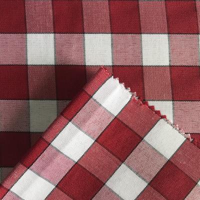 China Shrink-Resistant Red And White Checked Fabric For Africa School Uniform for sale