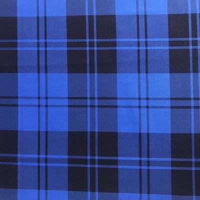 China Breathable high quality blue screened fabric for tablecloths for sale