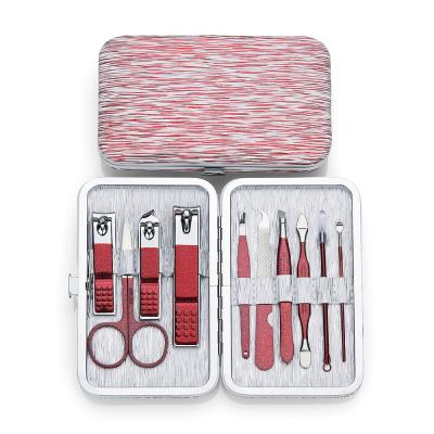 China Nail Care Treatments 10 in 1 Custom Made High Quality Beauty Kit Professional Stainless Steel Manicure Pedicure Tools Sets With Luxury Case for sale