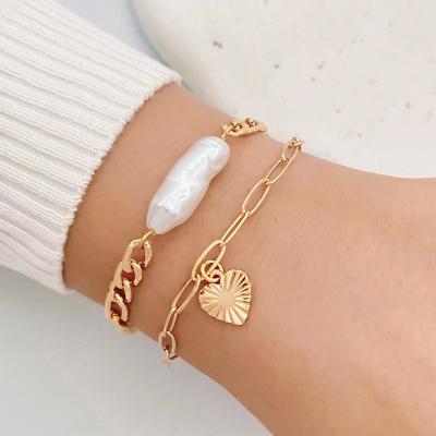 China FASHIONABLE Heart Gold KISSWIFE Smile Lasso Jewelry Bohemian Gift for Women Baroque Bead Bracelets for sale