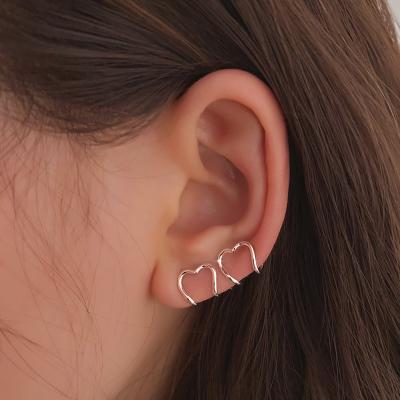 China High Quality KISSWIFE Small Curved Line Tasty Tiny No No Piercing Cartilage Earrings Jewelry Ear Cuff For Women for sale