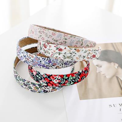 China Wide Circle Elegant Hair Decoration KISSWIFE Fashion Women Hair Band Cloth Flower Flower Printed Headbands for sale