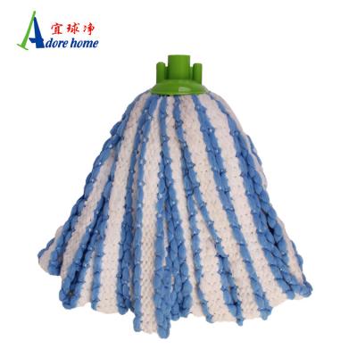 China 2021 Wet & Dry Linen Broom Stocked Non-linting Household Absorbent Wooden Floor Mop Head for sale