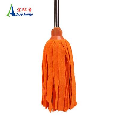 China Traditional clean broom white card washing household self-wring rotary mop floor water mop expert to wring lazy dry wet dual-use type for sale