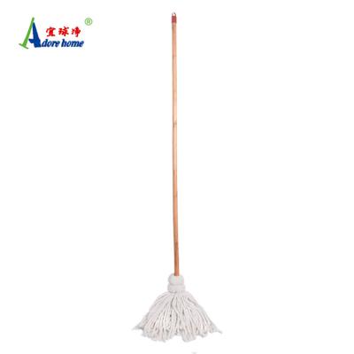 China Traditional Cheap Price Cotton Yacht Broom With Wooden Handle Wet Broom Cleaning Broom for sale