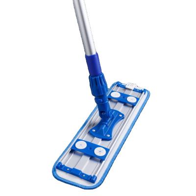 China Traditional microfiber dusting flat wet and dry plastic flat mop can be customized for sale