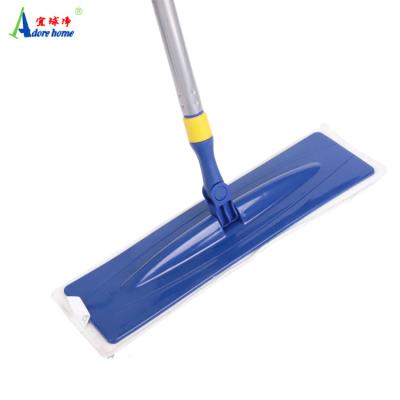 China Chinese factory stocked wholesale flat floor mop set for wet and dry cleaning with microfiber pads e-commerce store hot selling mop for sale