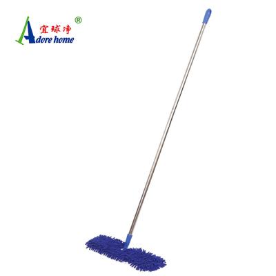 China Factory Stocked Direct Wholesale Floor Cleaning Stainless Steel Double Sided Flat Mop With Microfiber Mop Pad for sale