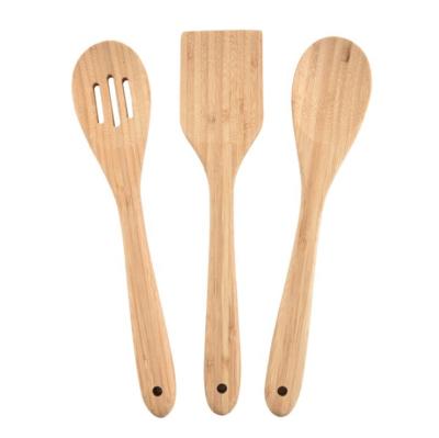 China Sustainable Bamboo Cooking Spoon Set Spatulas Kitchen Tools Utensil Set Non-Stick Wooden Cooking Pan Cookware for sale