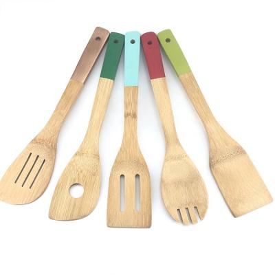 China 5 Piece Set Sustainable Bamboo Kitchen Bamboo Cooking Kitchen Utensils for sale