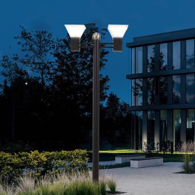 China HOMBO Ip65 8W LED Modern Design Aluminum Post Pole Light Waterproof Outdoor Solar Garden Light for sale