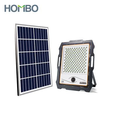 China HOMBO villa APP Ip67 control 100W 200W 300W 400W intelligent aluminum waterproof solar flood light with camera for sale