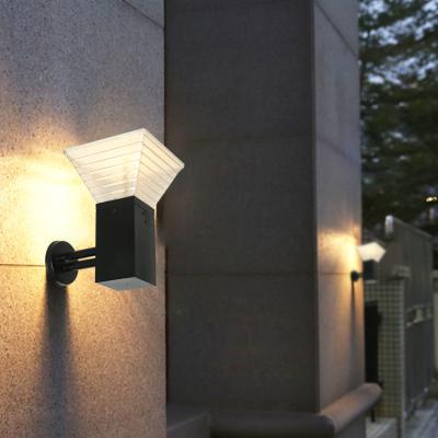 China PC HOMBO High Efficiency All In One Waterproof Aluminum Ip65 8W Outside Solar Wall Light for sale