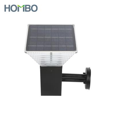 China Rechargeable Aluminum PC HOMBO Ip65 8W LED Solar Power Outdoor Waterproof Outdoor Wall Light for sale