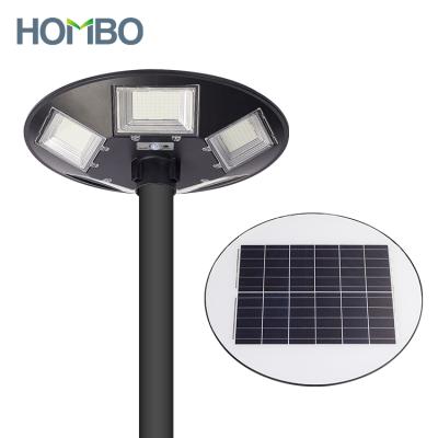 China Garden HOMBO China UFO Motion Sensor Energy Saving Round IP65 150 250W Outdoor Waterproof Solar Led Garden Lighting for sale