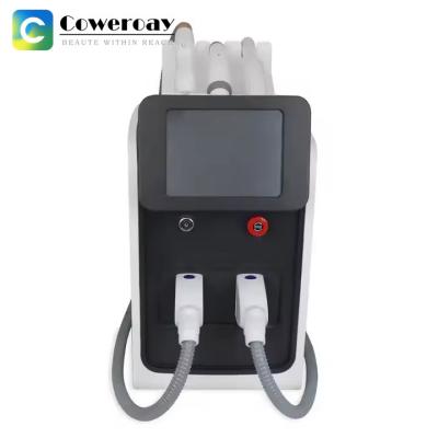 China 3 in 1 E-Light IPL OPT RF ND YAG Laser Tattoo Entfernung Maschine Schmerzlose Haarentfernung Maschine zu verkaufen