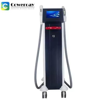 China 2 Handles Ipl Elight Laser Permanent Hair Removal Machine For Skin Rejuvenation for sale