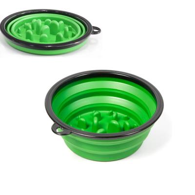 China Slow Viable Dog Bowl Silicone Pet Bowl Pet Dish Collapsible Dog Bowl Pet Feeder for sale