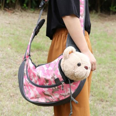 China Camouflage Breathable Mesh Traveling Hand Free Pet Sling Carrier Sustainable For Small Dogs And Cats for sale