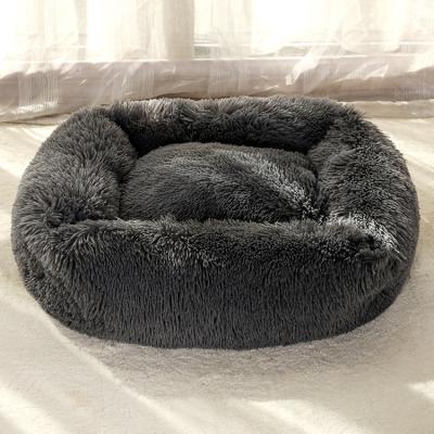 China Breathable Wholesale Dogs Cats Soft Cushion Comfortable Donut Cushion Comfortable Calming Pet Bed for sale