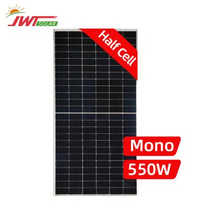 China JWT Newest Technology Half Reduced 530W Mono Solar Panel 540W 550Watt Solar Panels China Cheap Price 182mmx182mm for sale