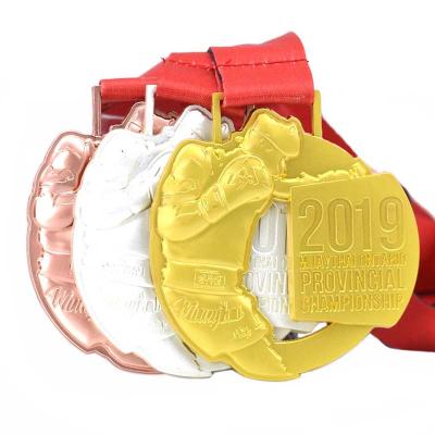 China China Custom Souvenir Global Custom Metal Medals Race Powerlifting Award Medal of Honor with Ribbon Awards for sale