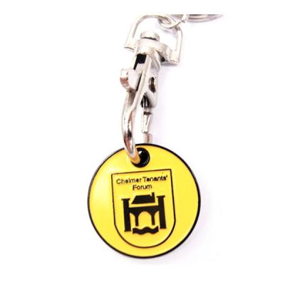 China Bezel 40mm Custom Coin Trolley Key Chain Trolley Factory Price Promotion Gift Key Chain Rack For Key Chain for sale