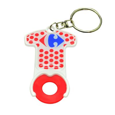 China Silicone Plastic Cute Token Key Ring Custom Holder Trolley Coin Supermarket Shopping Cart Key Chain for sale