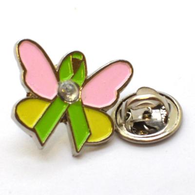 China Pink Europe Breast Cancer Ribbon Lapel Pin Enamel Cancer Awareness Metal Lapel Pin for sale