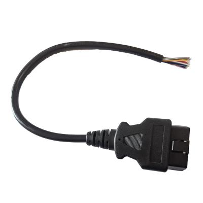 China cable de interfaz de 12V 24V OBD2, hembra del alto rendimiento para abrir el cable en venta