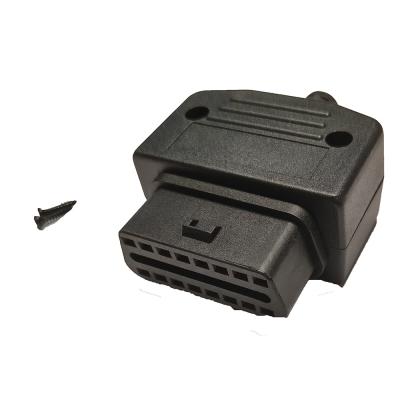 China Car Styling OBD2 16Pin Male Housing OBD Male Plug OBDII Male Connector J1962 16Pin + SR + OBD Connector+ Screws Diagnost for sale