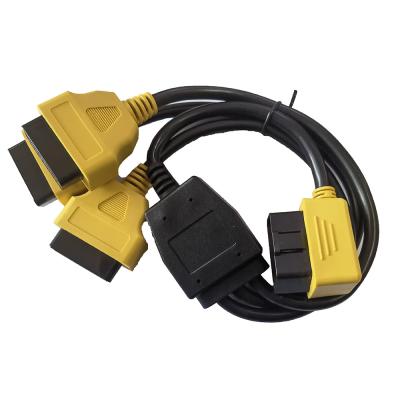 China Length 0.5M OBD2 Y Cable Assembly One To Three For Automotive Diagnostic for sale