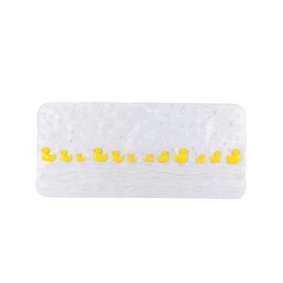 China Viable Non Slip PVC Safety Duck Bathroom Bath Shower Mat With Suction Cups for sale