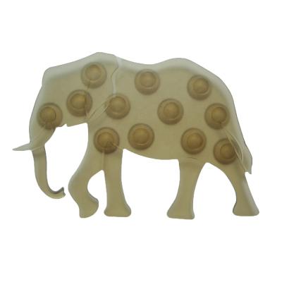 China Sustainable Elephant Animal Shape Mini Bathtub Anti-Slip Appliques PVC Bath Mat For Kids Baby for sale